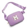 Gitus Birthday Gifts for 8 9 10 11 12 13 Year Old Girls Personalized Fanny Pack Crossbody Bags with Initial Letter Patch Belt Bag for Teen Girls Cute Trendy Stuff Travel Essentials (Lavender-M) view 1