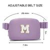 Gitus Birthday Gifts for 8 9 10 11 12 13 Year Old Girls Personalized Fanny Pack Crossbody Bags with Initial Letter Patch Belt Bag for Teen Girls Cute Trendy Stuff Travel Essentials (Lavender-M) view 2
