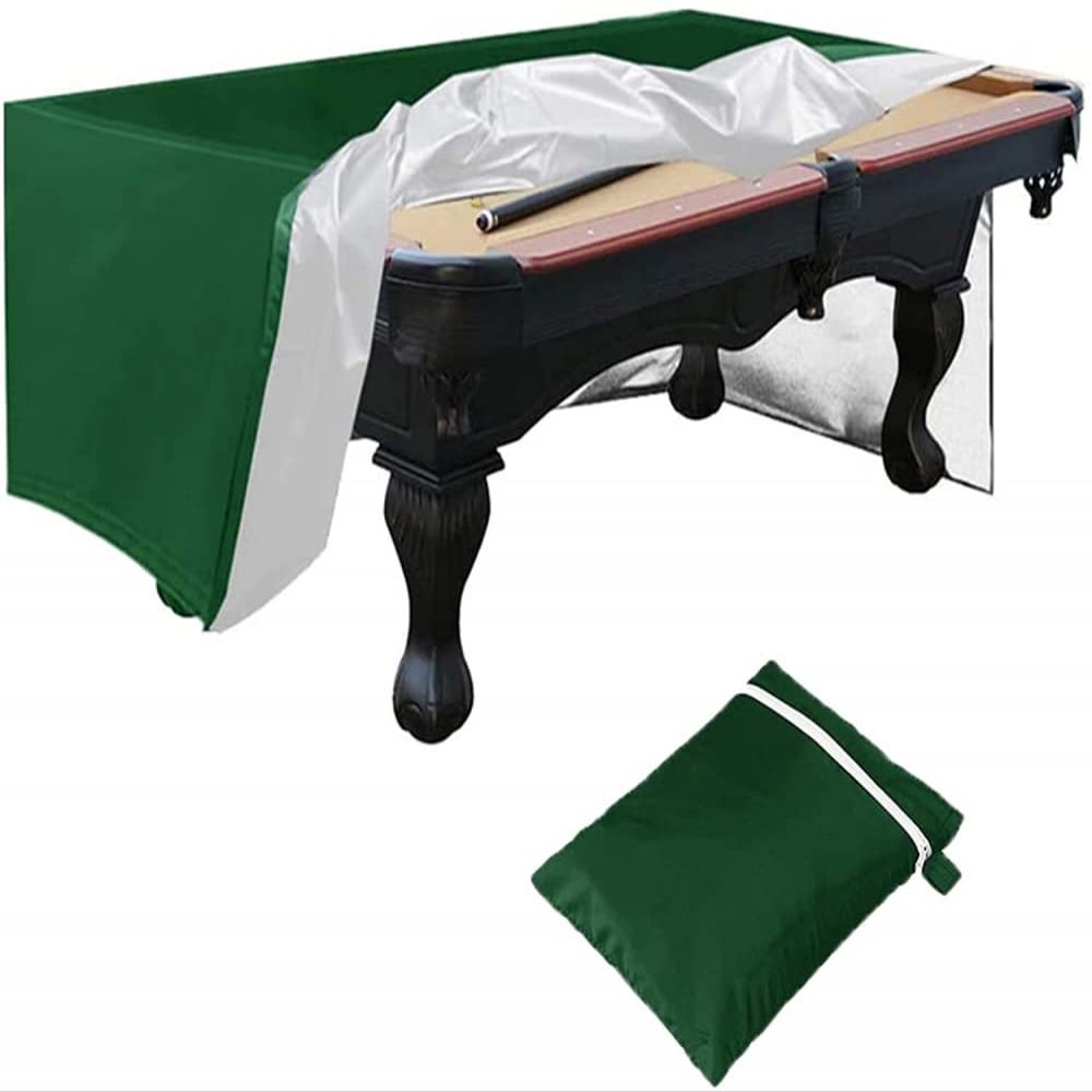 YoiTs Pool Table Cover Full Protection 7Ft/8Ft/9 Ft,210D Oxford Cloth Full Protection Pool Table Cover with Drawstring for Snooker Table-Green||9ft:113x61x32in