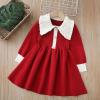 Baby Girls Dress for Chinese New Year, Kids Girl Long Sleeve Tang Suit Traditional Dress view 2