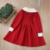 Baby Girls Dress for Chinese New Year, Kids Girl Long Sleeve Tang Suit Traditional Dress view 4