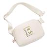 Gitus Birthday Gifts for 8 9 10 11 12 13 Year Old Girls Personalized Fanny Pack Crossbody Bags with Initial Letter Patch Belt Bag for Teen Girls Cute Trendy Stuff Travel Essentials (Ivory-E) view 1