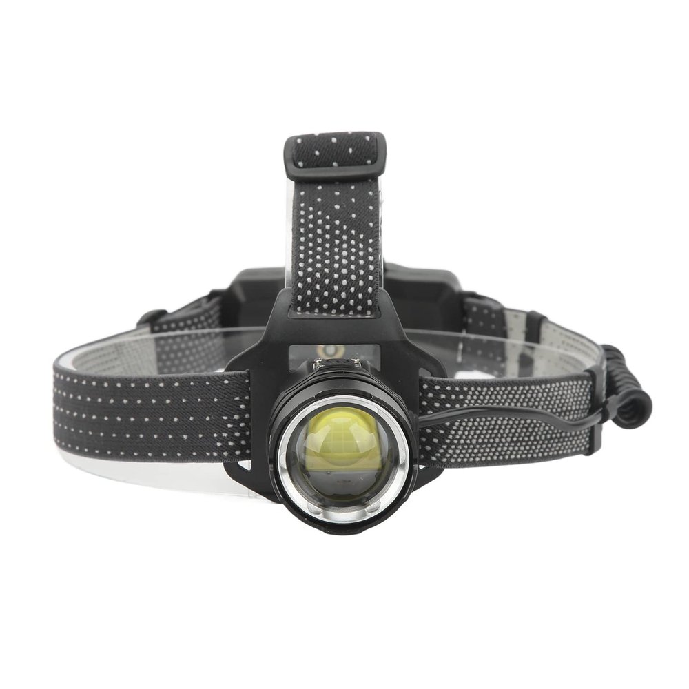 XHTLLO Headlamps, Aluminum Alloy Non Slip Comfortable High Brightness Lamp, Reliable Practical 3 Levels Dimming Telescopic Zoom Headlamps for Adults, for Camping