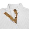 Alalaso Men's Corduroy Shirts Casual Lapel Collar Button Up Pullover Mock Neck Long Sleeve Sweaters Casual Polo Sweatshirts view 3