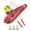 JOSWAY Badminton Racquets Set with 2 Ferroalloy Rackets and 3 Shuttlecock Balls - Rainproof Carrying Bag Included (Red) view 1