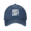 Sorry Girls I Suck Dicks Hat Distressed Denim Baseball Cap Fashion Low Profile Dad Hat Navy Blue view 2