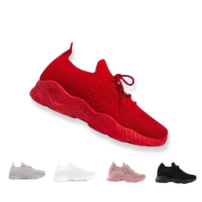 THE PERFECT PART Women Shoes Sneakers for Women, Running & Walking Shoes for Women, Comfortable Gym Workout Shoes & Slip On Tennis Sneakers for Women, Athletic & Trendy Shoes for Women Red