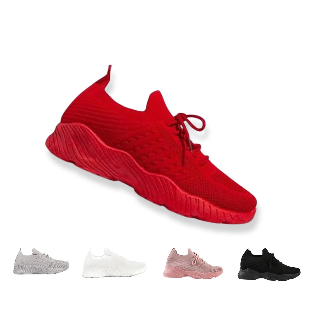 THE PERFECT PART Women Shoes Sneakers for Women, Running & Walking Shoes for Women, Comfortable Gym Workout Shoes & Slip On Tennis Sneakers for Women, Athletic & Trendy Shoes for Women Red