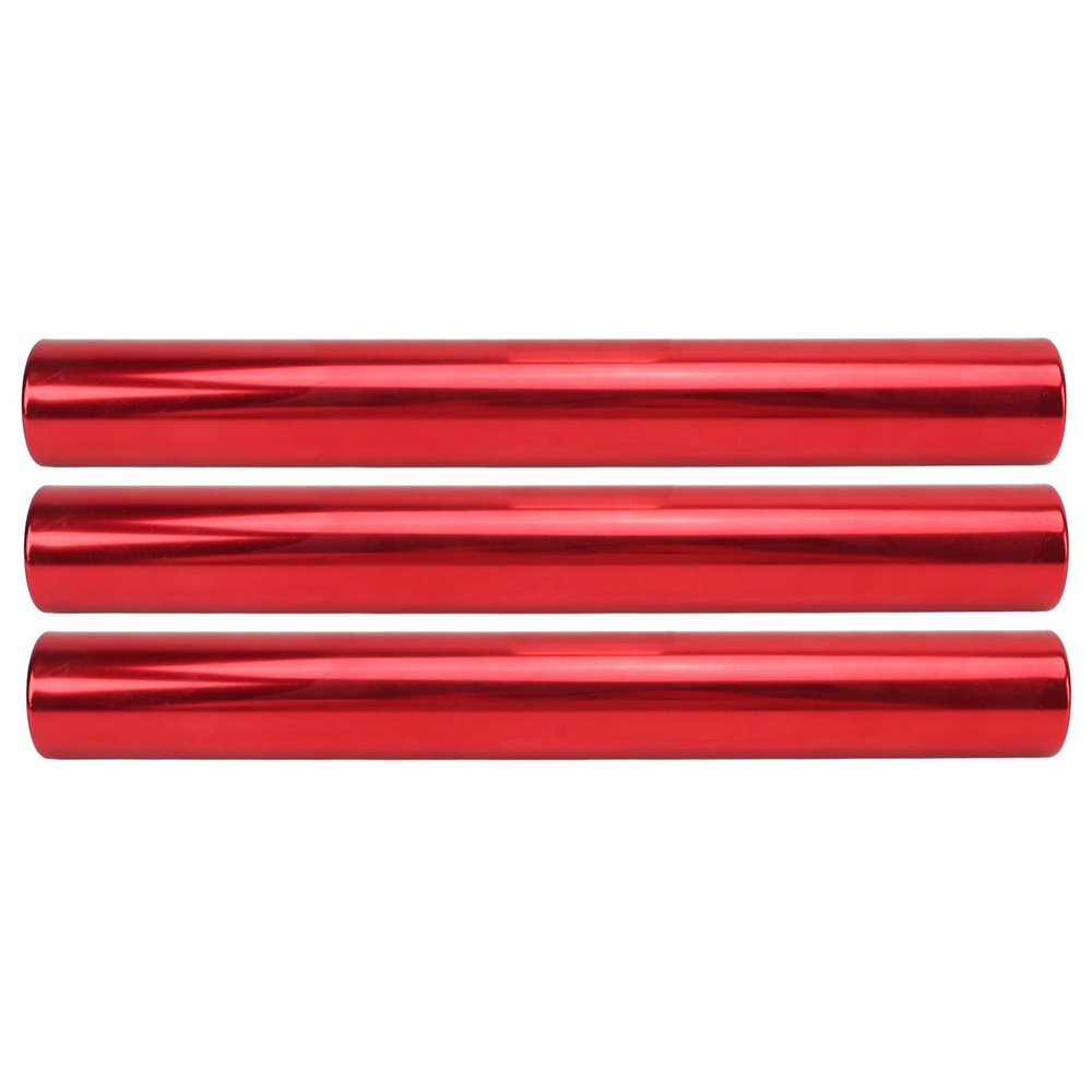 Gavigain 3Pcs Aluminum Alloy Track Field Relay Batons,Track Batons Race Equipments for Running Race Team for Outdoor Running Race Student Relay Events (Red)