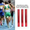 Gavigain 3Pcs Aluminum Alloy Track Field Relay Batons,Track Batons Race Equipments for Running Race Team for Outdoor Running Race Student Relay Events (Red) view 2
