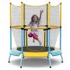 GYMAX Toddler Trampoline, 48 ASTM Approved Indoor Rebounder with All Round Enclosure Net & Large U-Shape Access, Seamless Small Kids Trampoline for Outdoor, Backyard, Gift for Boys Girls (Yellow) view 1