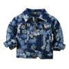 AMIMOJY Christmas Deals Clearance Toddler Boys Girls Windproof Floral Prints Denim Coat Jacket Kids Warm Outerwear Jacket Warm Jacket Prime Big Deal Kids view 1