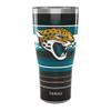Tervis Traveler NFL Jacksonville Jaguars - Hype Stripes Triple Insulated Tumbler Travel Cup Keeps Drinks Cold & Hot, 30oz, Stainless Steel view 1