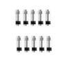 10Pcs RG6 Waterproof All-Copper Case Connector Coaxial Compression Squeeze F head Connector (Color : 10pcs-Black) view 1