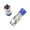 10Pcs RG6 Waterproof All-Copper Case Connector Coaxial Compression Squeeze F head Connector (Color : 10pcs-Black) view 2