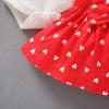 EnJoCho Spring Party Newborn Bodysuits for 0 to 18 Months Girls Hearts Outfits Valentine's Day Infant Skirt (Red, 6-9 Months) view 3