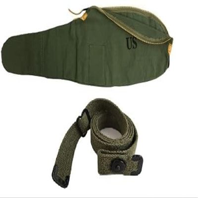 U.S Army WWII Carry Case Canvas Bag for M1 Carbine with Sling(OD GREEN)