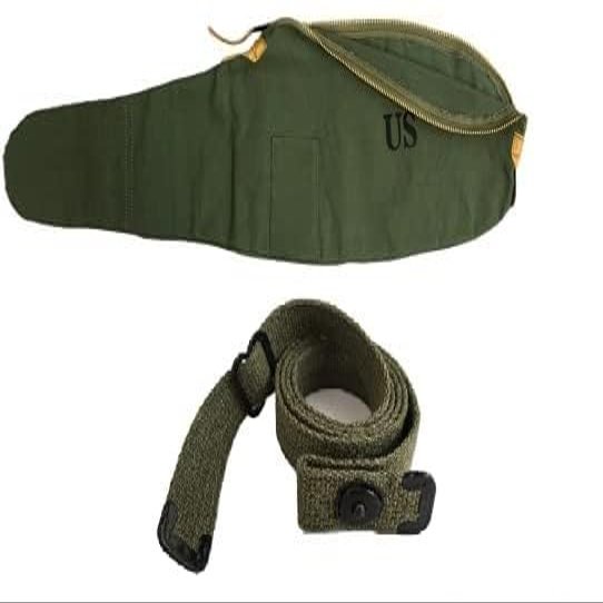 U.S Army WWII Carry Case Canvas Bag for M1 Carbine with Sling(OD GREEN)