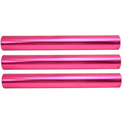 Gavigain 3Pcs Aluminum Alloy Track Field Relay Batons,Track Batons Race Equipments for Running Race Team for Outdoor Running Race Student Relay Events (Rose Red)