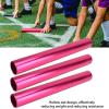 Gavigain 3Pcs Aluminum Alloy Track Field Relay Batons,Track Batons Race Equipments for Running Race Team for Outdoor Running Race Student Relay Events (Rose Red) view 3