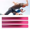 Gavigain 3Pcs Aluminum Alloy Track Field Relay Batons,Track Batons Race Equipments for Running Race Team for Outdoor Running Race Student Relay Events (Rose Red) view 4