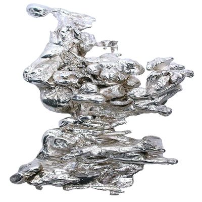 109 Gram 3.85 Ounce 2 3/4 x 1 9/10 Casted Silver Nugget EBS1373E/121123