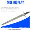 SANZ 25" Short Sword  Medieval Style Collectible Sword with Hand-Forged Damascus Steel Blade, Wire-Wrapped Handle, Steel Guard & Leather Sheath for Display, Reenactment & Cosplay Sword view 2