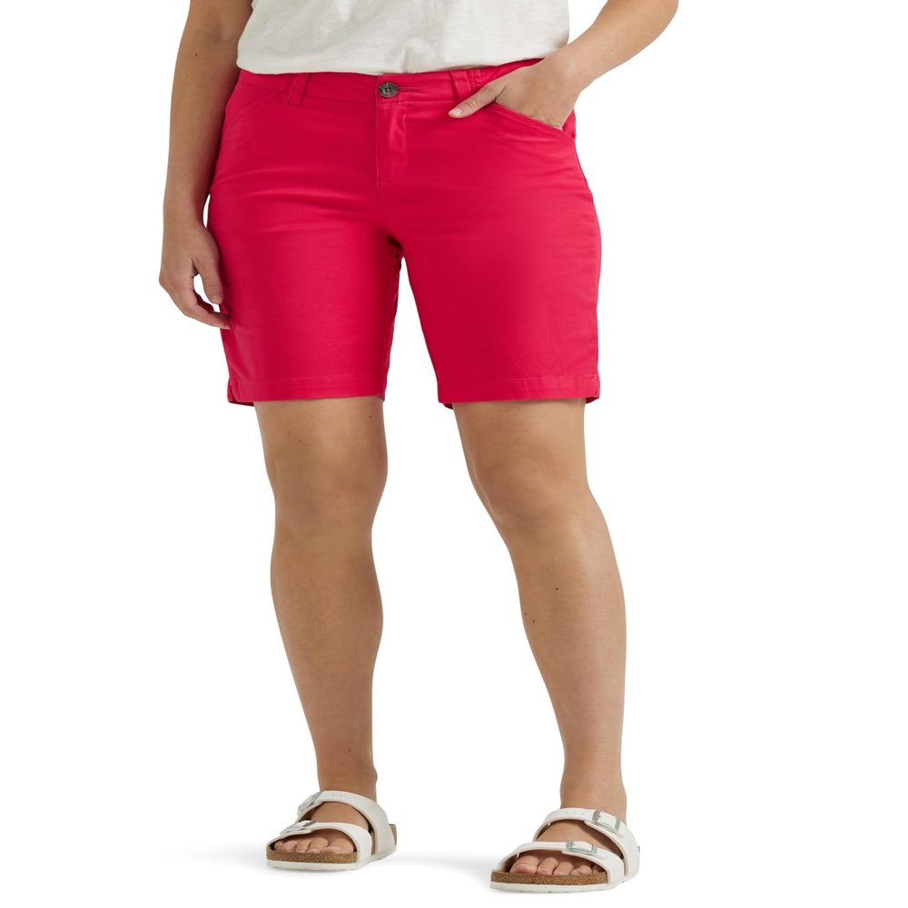 Lee Women's Legendary 9" Chino Bermuda Short Hot Magenta 18