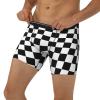 ACTYDER Black White Race Checkered Flag Men's Boxer Briefs, Mens Trunks Underwear Wicking-Breathable Underpants Large view 3