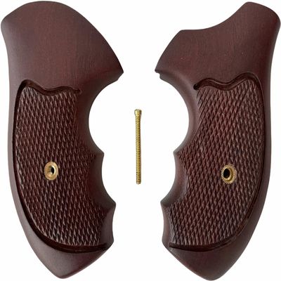 BMPL Rossi Small Frame Round Butt Grips R352 R461 R462 Six Shot Revolver Chambered in .38 Special or .357 Magnum, Wooden, Brown