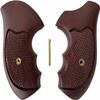 BMPL Rossi Small Frame Round Butt Grips R352 R461 R462 Six Shot Revolver Chambered in .38 Special or .357 Magnum, Wooden, Brown view 1