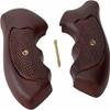 BMPL Rossi Small Frame Round Butt Grips R352 R461 R462 Six Shot Revolver Chambered in .38 Special or .357 Magnum, Wooden, Brown view 2