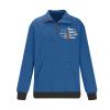 1/4 Zip Stand Collar Long Sleeve Sweatshirts for Men Casual Pullover Quilted Sweatshirts Shirts Workout Tops with Elbow view 2