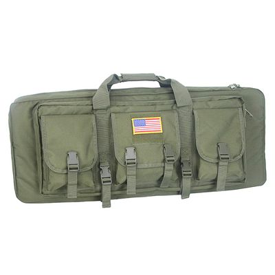 32 Inch Tactical Double Long Gun Bag Case Backpack w/Pistol Handgun Case,Lockable Zipper Padded Side Carry Strap for Shooting Range Sports Storage and Transport Hunting