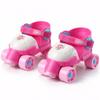 Adjustable Easy Training Inline Rollerskates - Beginner-Friendly Quad-Style 4 Wheel Inline Roller Skates Training for Kids, Toddler, and Children (Pink) view 1