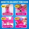 Adjustable Easy Training Inline Rollerskates - Beginner-Friendly Quad-Style 4 Wheel Inline Roller Skates Training for Kids, Toddler, and Children (Pink) view 3