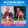 Adjustable Easy Training Inline Rollerskates - Beginner-Friendly Quad-Style 4 Wheel Inline Roller Skates Training for Kids, Toddler, and Children (Pink) view 4