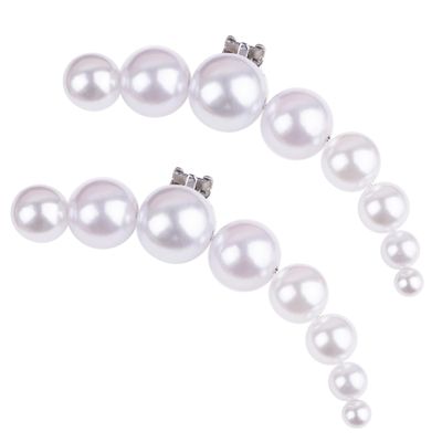 Framendino, 2 Pack Pearl Shoes Clips Wedding Shoe Buckles Clip Bridal Jewelry Decorations for High Heels Pumps Flats
