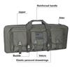 32 Inch Tactical Double Long Gun Bag Case Backpack w/Pistol Handgun Case,Lockable Zipper Padded Side Carry Strap for Shooting Range Sports Storage and Transport Hunting view 4