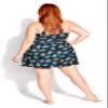EVANS Women's Halter Back Print Swim Dress, ALVA view 2