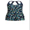EVANS Women's Halter Back Print Swim Dress, ALVA view 3