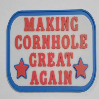 Funny Cornhole Patches Making Cornhole Great Again PVC Patch for Bags/Backpacks/Clothing - Fun Possible Political Republican President Trump Fan Favorite
