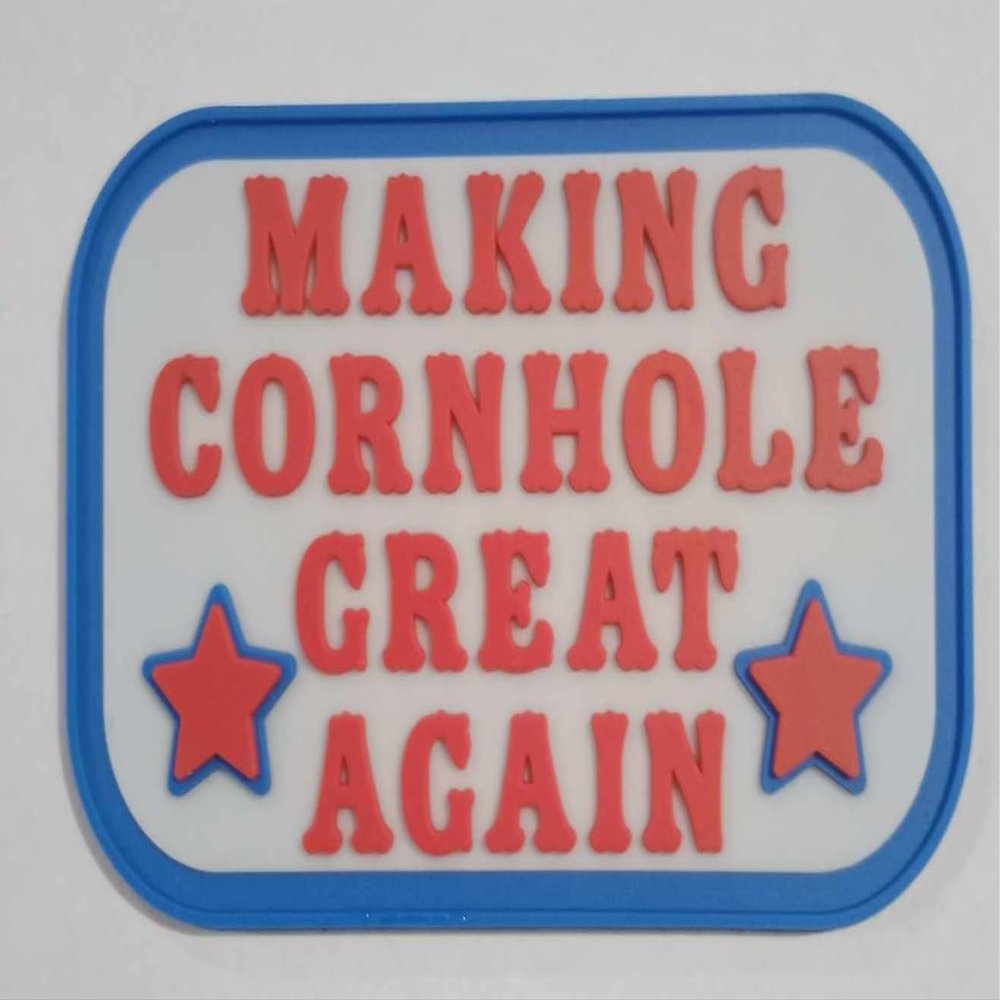 Funny Cornhole Patches Making Cornhole Great Again PVC Patch for Bags/Backpacks/Clothing - Fun Possible Political Republican President Trump Fan Favorite