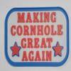 Funny Cornhole Patches Making Cornhole Great Again PVC Patch for Bags/Backpacks/Clothing - Fun Possible Political Republican President Trump Fan Favorite view 1
