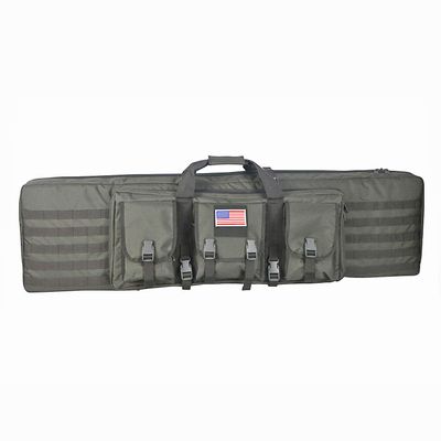 48 Inch Tactical Double Long Gun Bag Case Backpack w/Pistol Handgun Case,Lockable Zipper Padded Side Carry Strap for Shooting Range Sports Storage and Transport Hunting