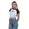 Hype & Vice Homerun Tee for Women (X-Small) - Michigan State University Tank Top for Women, Crop T-Shirt, College Shirts for Game Days - Hunter Green view 2