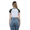 Hype & Vice Homerun Tee for Women (X-Small) - Michigan State University Tank Top for Women, Crop T-Shirt, College Shirts for Game Days - Hunter Green view 3