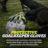 Storelli Electric Goalkeeper Gloves, High-Impact Hand Protection with 5 Removable Finger Spines, German Contact Latex, Wrist Strap, Extended Cuff, Youth & Adults, Unisex, 1 Pair, Green Camo, Size 10 view 2
