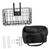 2pcs Detachable Mountain Bike Front Basket with Capacity Canvas Bag Convenient Folding Bicycle Storage for Groceries School Supplies and More view 1