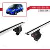 apline Compatible with Honda Jazz 2 (GE) 2009-2014 ACE-4 Car Roof Rack Cross Bar Grey Aluminium 2 Bars view 4